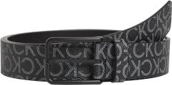 Calvin Klein Herren Gürtel Ck Warmth Mono 35mm mit Logo-Muster, Schwarz (Black Classic Mono), 90 cm von Calvin Klein