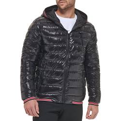 Calvin Klein Herren Kapuzenjacke Super Shine Puffer, schwarz, Small von Calvin Klein