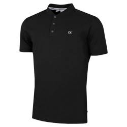 Calvin Klein Herren-Poloshirt mit Blade-Kragen - Schwarz - XL von Calvin Klein