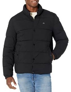 Calvin Klein Herren Snap Front Puffer Jacke, Ebenholz, XX-Large von Calvin Klein