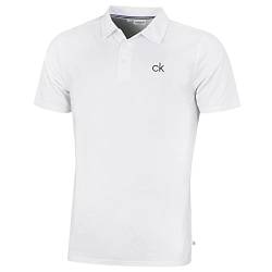 Calvin Klein Herren Zentral Eco Golf-Polo-Hemd - Weiß - XXL von Calvin Klein