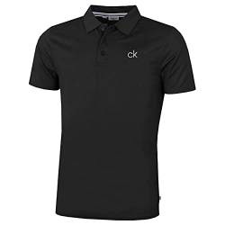 Calvin Klein Herren Zentral Eco Wicking Golf Polo Hemd - Schwarz - XXXXL von Calvin Klein