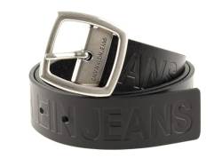 Calvin Klein J Adjustable Leather Belt W110 Black - kürzbar von Calvin Klein