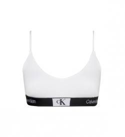 Calvin Klein für Damen. 000QF7216E BH mit dünnen Trägern Ck96 weiß (XS), Heimtextilien, Bio-Baumwolle, Nachhaltig von Calvin Klein