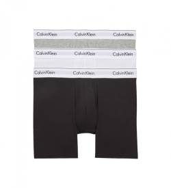 Calvin Klein für Herren. 000NB2381A 3er Pack Boxershorts - Modern Cotton schwarz, weiß, grau (L), Heimtextilien, Baumwolle von Calvin Klein