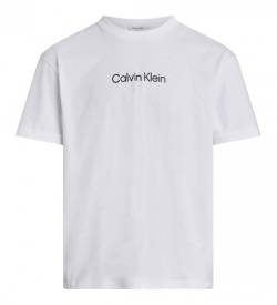Calvin Klein für Herren. K10K111346 Hero Logo-T-Shirt weiß (S), Lässig, Kurzarm, Bio-Baumwolle, Nachhaltig von Calvin Klein