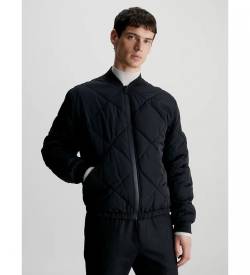 Calvin Klein für Herren. K10K111880 Signature Steppbomberjacke schwarz (L), Lässig, Langarm, Recyceltes Polyester, Nachhaltig von Calvin Klein