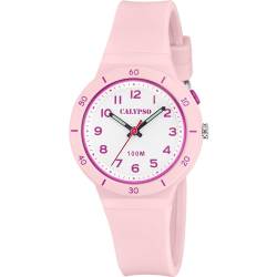 Calypso Jugend Kinderuhr Kautschuk rosa Sweet Time Armbanduhr UK5848/1 Analoguhr von Calypso