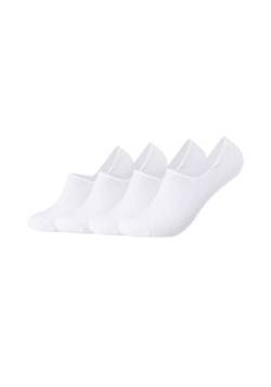 Camano Unisex Füßlinge für Damen und Herren No Show Socken angenehm Tragekomfort optimaler Halt 4er Pack 43/46 white von Camano