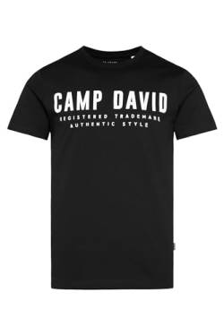 Camp David Herren Basic Logo T-Shirt Black M von Camp David