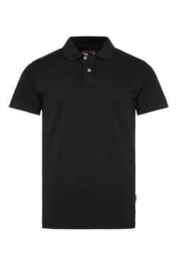 Camp David Herren Basic Pikee-Polo mit Trikotkragen Black L von Camp David