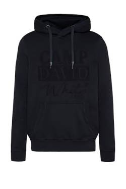 Camp David Herren Hoodie mit tonigem Logo Artwork Blue Navy XL von Camp David