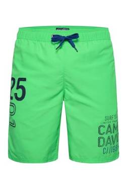 Camp David Herren Lange Badeshorts mit Logo Prints Electric Green XXL von Camp David