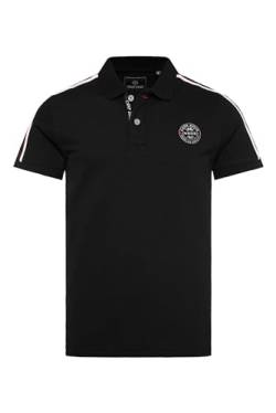 Camp David Herren Pikee-Polo mit Schulter-Tape Black XXXL von Camp David