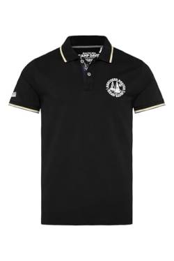 Camp David Herren Pikee-Polo mit Tipping-Effekten Black 4XL von Camp David