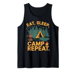 Camping Lover Eat Sleep Camp Repeat Outdoor Wandern Zelt Tank Top von Camping 365