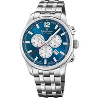 Candino Chronograph Candino Herrenuhr Edelstahl silber, (Chronograph), Herren Armbanduhr rund, Edelstahlarmband silber, Sport von Candino