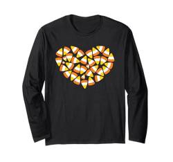 Candy Corn Heart Halloween Love Candy Corn Kostüm Langarmshirt von Candy Corn Universe Co.