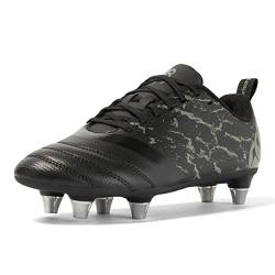 Canterbury Stampede Team Soft Ground Rugby-Stiefel, Black Gravity Grey, 34 EU von Canterbury