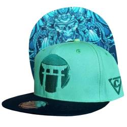 Capiche [99+ Designs] Grüne Snapback Kappe, Green Samurai, Herren Kappe, Baseball Cap, Cap Snapback Herren, Japan Cap, Samurai, Karate, Totenkopf Cap, Temperaturwechsel, Japanische Baseballmütze von Capiche