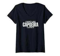 Damen Ich liebe Capoeira Funny Proud Capoeira T-Shirt mit V-Ausschnitt von Capoeira Enthusiasts Brazilian Passion Statement