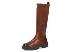 Winterstiefel CAPRICE Gr. 40, Normalschaft, braun (cognac) Damen Schuhe Blockabsatz, Stiefel, Langschaftstiefel in bequemer Weite von Caprice