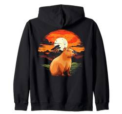 Capybara Nagetier Retro Kapuzenjacke von Capybaras Animal Design Ideas