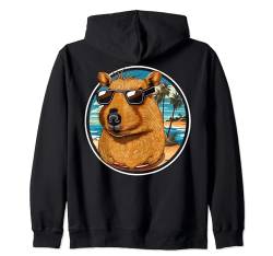 Capybara Nagetier Retro Kapuzenjacke von Capybaras Animal Design Ideas