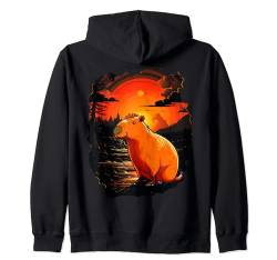 Capybara Nagetier Retro Kapuzenjacke von Capybaras Animal Design Ideas