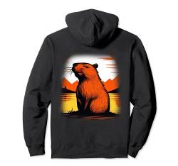 Capybara Nagetier Retro Pullover Hoodie von Capybaras Animal Design Ideas