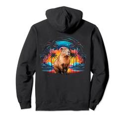 Capybara Nagetier Retro Pullover Hoodie von Capybaras Animal Design Ideas