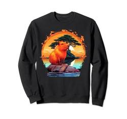 Capybara Nagetier Retro Sweatshirt von Capybaras Animal Design Ideas