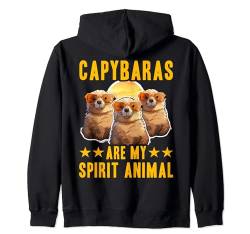 Capybaras are my Spirit Animal Cute Nager Retro Kapuzenjacke von Capybaras Animal Design Ideas