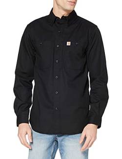 Carhartt, Herren, Rugged Professional™-Serie Lockeres, langärmliges Canvas-Arbeitshemd, Schwarz, S von Carhartt