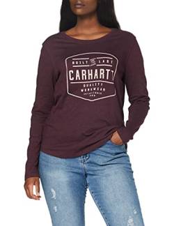 Carhartt Damen Lockhard Graphic T-shirt met lange mouwen T Shirt, Fudge Heather, L EU von Carhartt