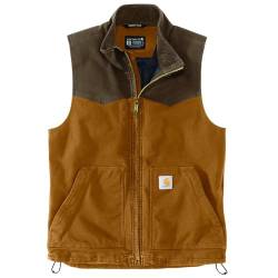 Carhartt Men's Montana Rugged Flex Relaxed Fit Duck Vest, Braun, XL von Carhartt