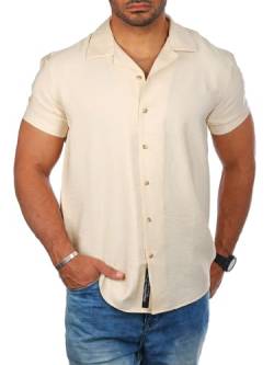 Carisma Herren Uni Kurzarm Sommer Hemd Leichter angenehmer Regular fit 9247/9210, Grösse:L, Farbe:Beige von Carisma