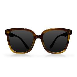 Carlheim Women's dark lens UV400 Mona Sunglasses, Polarised lenses, Brown, Square von Carlheim