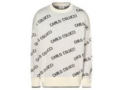 Carlo Colucci Pullover Herren Feinstrick gemustert, ecru von Carlo Colucci