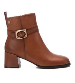 Carmela für Damen. 16195102-CAMEL Leder-Stiefeletten 161951 braun (41), 5 bis 8 cm, Reißverschluss, Lässig von Carmela