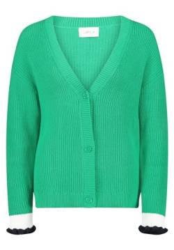 Cartoon Damen Strick-Cardigan mit V-Ausschnitt Green/White,46 von Cartoon