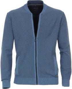 Casa Moda Strickjacke Zip Blau  - Größe 4XL von Casa Moda