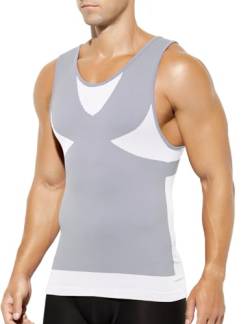 Casey Kevin Figurformendes Unterhemd Herren Kompression Bauchweg Shapewear Sport Tight Body Shaper Männer Taillenformer von Casey Kevin