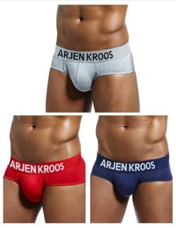 Casey Kevin Herren Slip Boxer Basic Briefs Männer Baumwolle Slips Unterwäsche Sportunterwäsche Sport Fitness Unterhosen 3er Pack von Casey Kevin