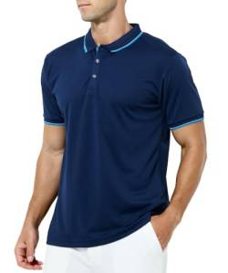 Casey Kevin Kleines Herren Kurzarm Poloshirt Schnelltrocknend Atmungsaktives T-Shirt Sommer Slim Fit Golf Sports Knopfleiste Polohemd von Casey Kevin