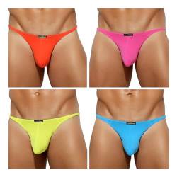 Casey Kevin String Tanga Herren Sexy Unterwäsche Männer Komfortabel Slips Thong Unterhosen 4er Pack von Casey Kevin