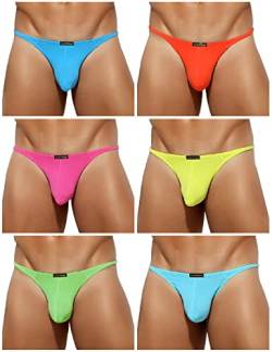 Casey Kevin String Tanga Herren Sexy Unterwäsche Männer Komfortabel Slips Thong Unterhosen 6er Pack von Casey Kevin