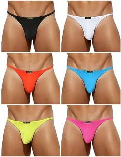 Casey Kevin String Tanga Herren Sexy Unterwäsche Männer Komfortabel Slips Thong Unterhosen 6er Pack von Casey Kevin