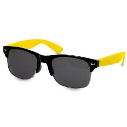 Caspar SG014 Unisex Retro Design Sonnenbrille, Farbe:gelb/schwarz von Caspar