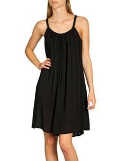 Caspar SKL010 Damen leichtes Baumwoll Sommer Strandkleid, Farbe:schwarz, Größe:42 von Caspar